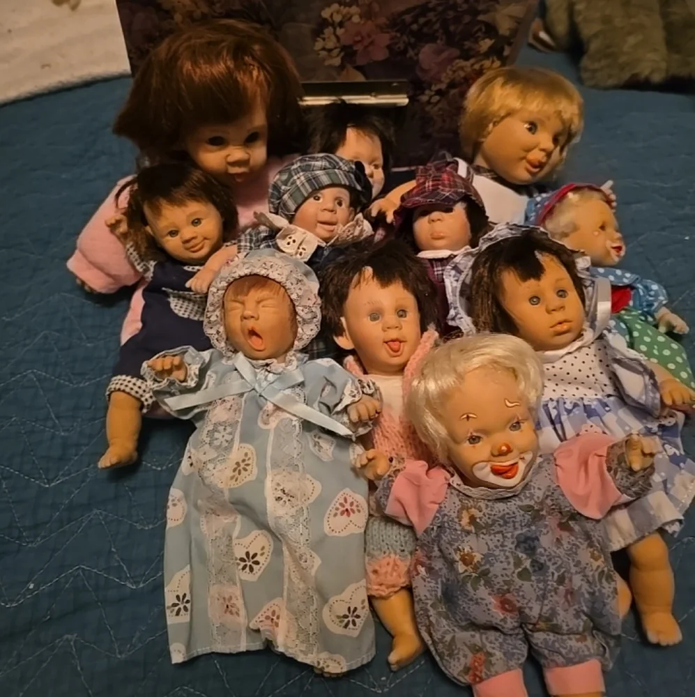 Vintage Gi Go Dolls Lot of 11 My Palm Pals Bean Kids 8” Expressions 1996 - Picture 1 of 5